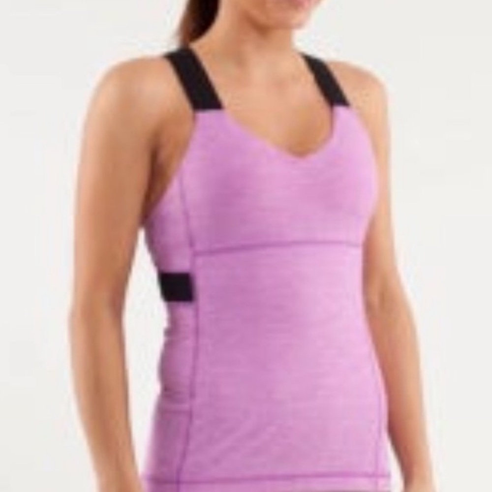 Lululemon Purple and Black Workout Top